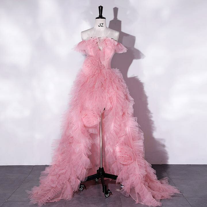 楽天市場】前ミニ バラ ピンク ボリュームチュールフリルが豪華 A  