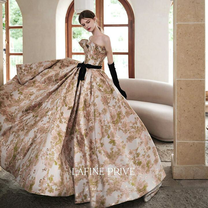 楽天市場】花柄 ビスチェドレス パーティードレス【着後レビュー特典 