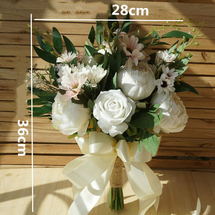 楽天市場】おしゃれ ウエディング ブーケ 結婚式 白いバラの 