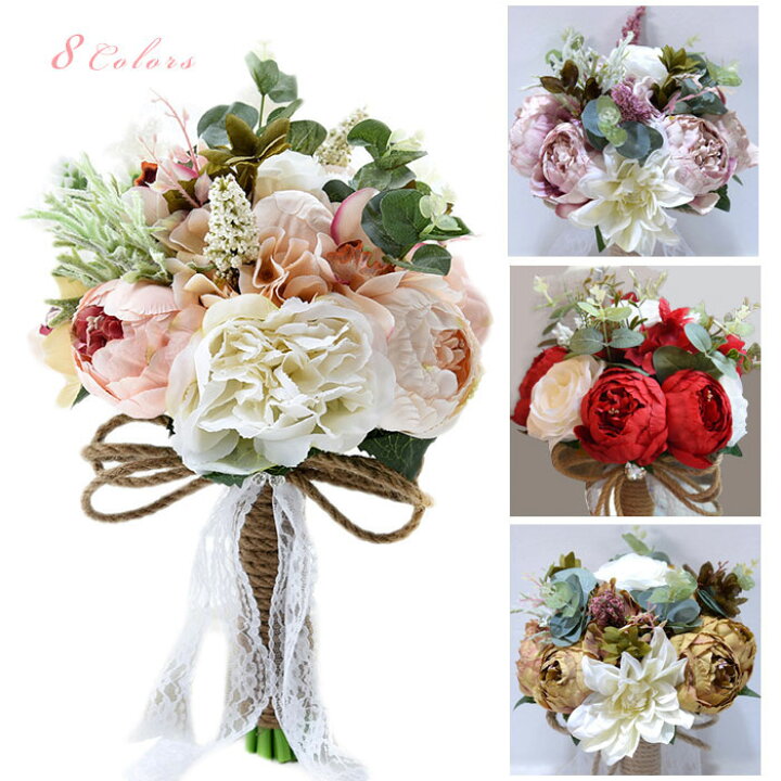 楽天市場】ウエディングブーケ ブートニア 結婚式 クラッチブーケ  