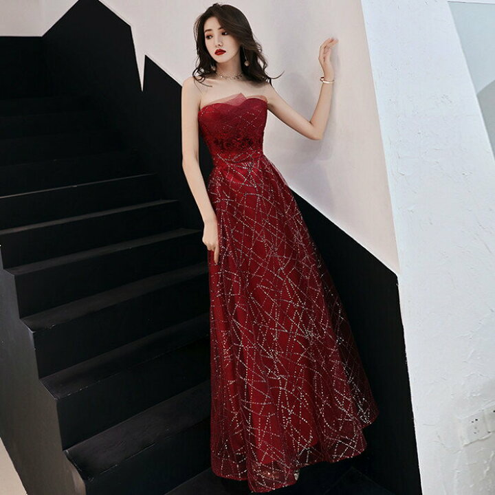 楽天市場】カラードレス【着後ﾚﾋﾞｭｰ特典】キラキラ スパンコール  