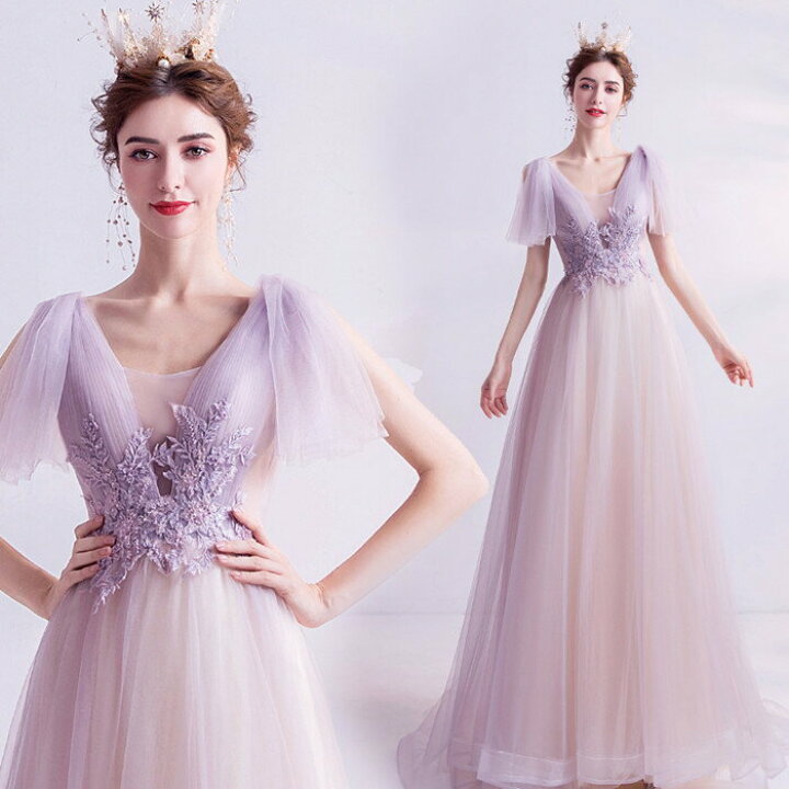 楽天市場】カラードレス ｳｴﾃﾞｨﾝｸﾞ【着後ﾚﾋﾞｭｰ特典】ミルキーピンク  