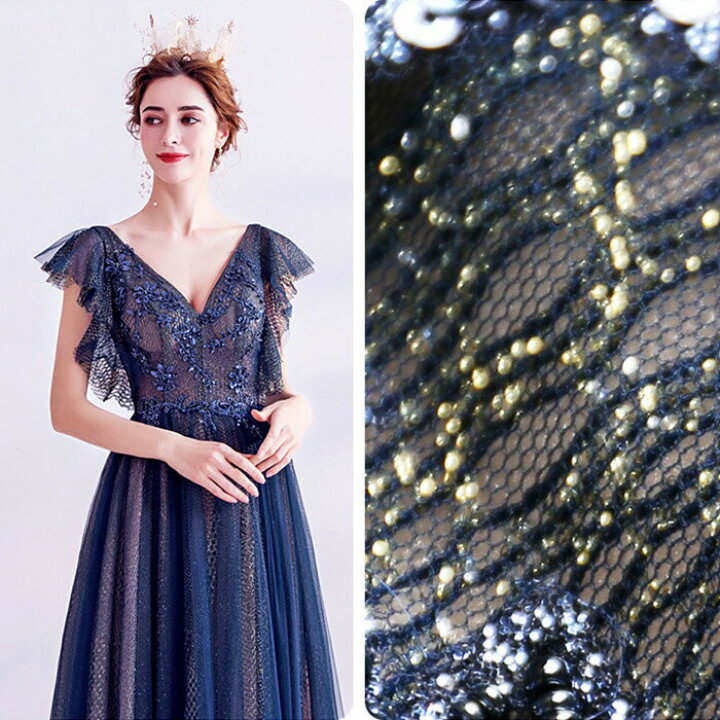 楽天市場】前撮りドレス ウェディングドレス【着後ﾚﾋﾞｭｰ特典】ネイビー  