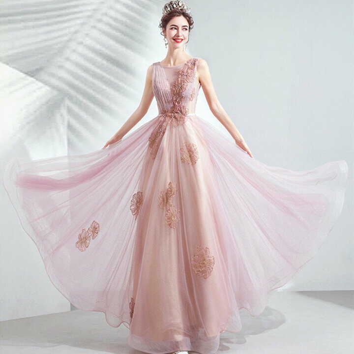 楽天市場】カラードレス ピンク【着後ﾚﾋﾞｭｰ特典】淡いピンク 妖精  