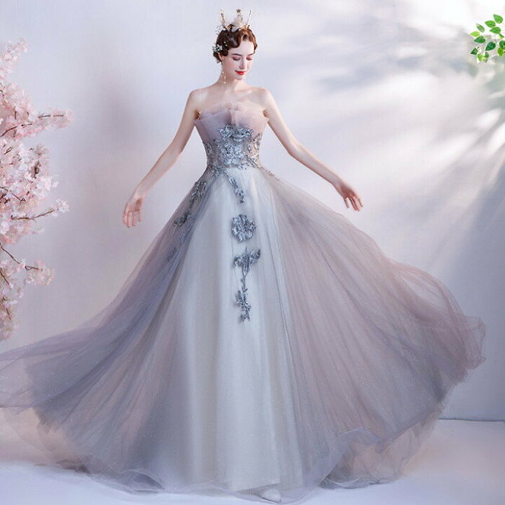 楽天市場】カラードレス ウェディングドレス ﾛﾝｸﾞ 前撮りドレス【着後  