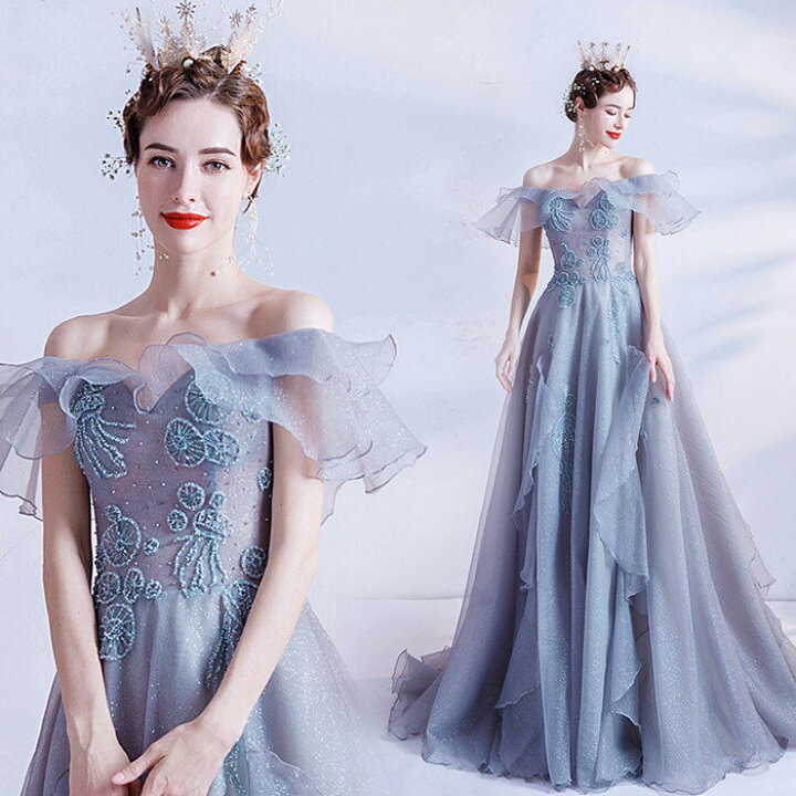 楽天市場】カラードレス ウェディングドレス ﾛﾝｸﾞ 前撮りドレス【着後  