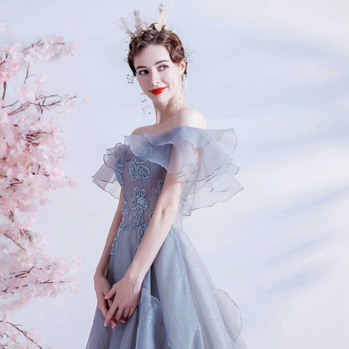 楽天市場】カラードレス ウェディングドレス ﾛﾝｸﾞ 前撮りドレス【着後  