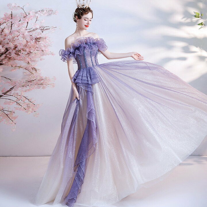 楽天市場】カラードレス ワンピース ウェディングドレス ﾛﾝｸﾞ 前撮り  