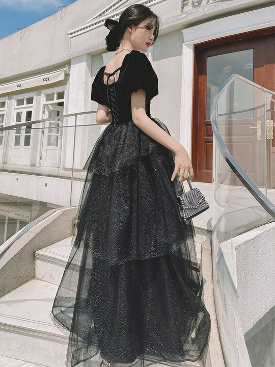 Dress Black ウェディングドレス&手袋お色直し