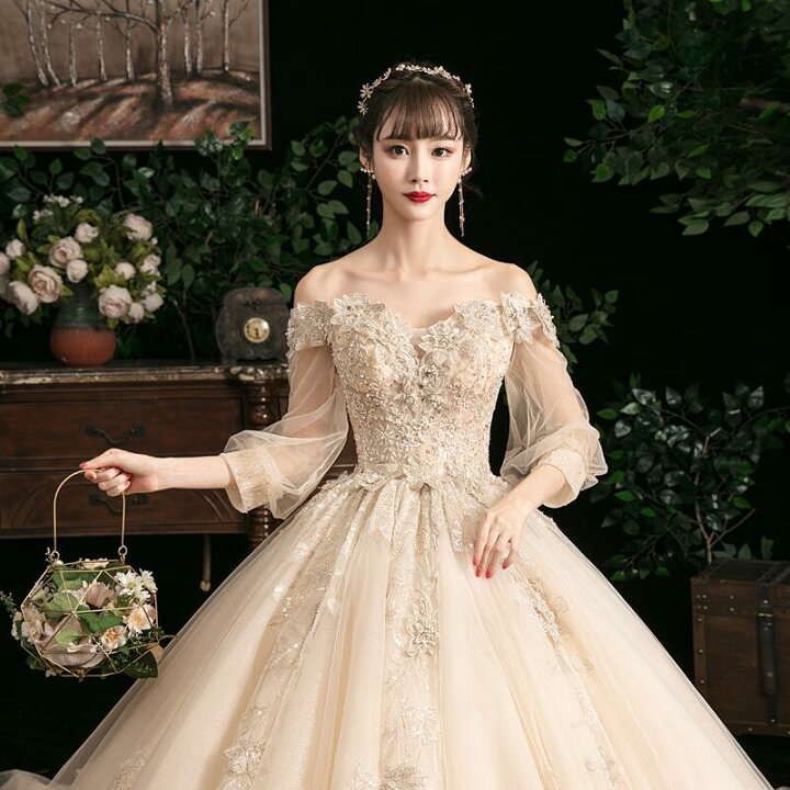 楽天市場】プリンセスラインドレス ウェディングドレス【着後ﾚﾋﾞｭｰ特典 