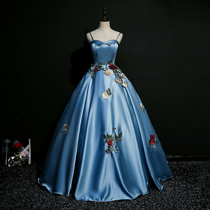 楽天市場】【着後レビュー特典】バラの刺繍が美しい襟つきドレス 