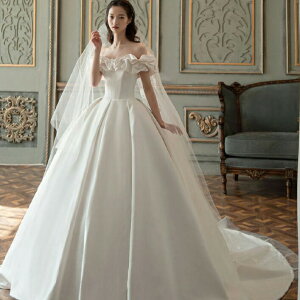 前撮り ドレス【着後レビュー特典】ロマンティックなフリルのプリンセスライン ドレス レース 長袖 ワンピース ウェディングドレス シンプル 海外 結婚式 ブライダル 30代 ロング レース 前