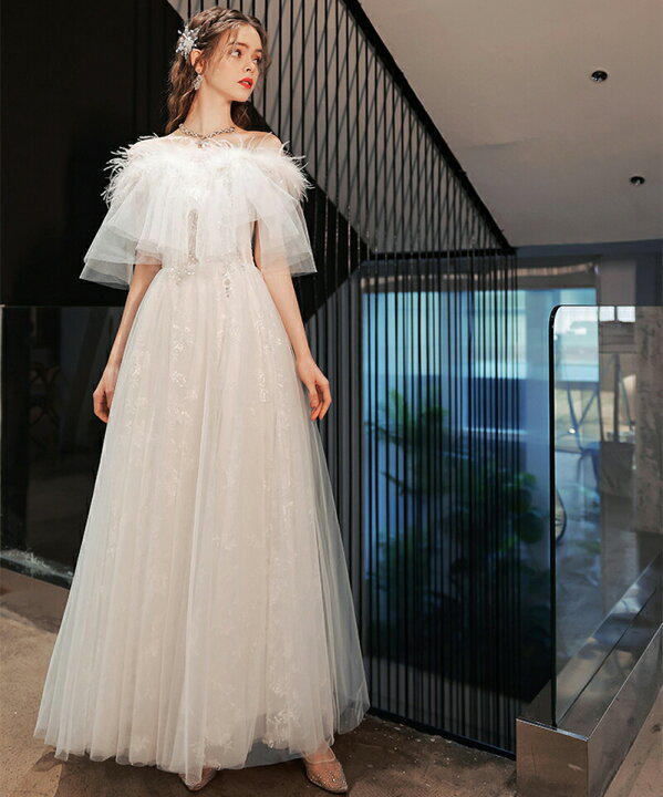 楽天市場】ウェディングドレス オフショルダー【着後レビュー特典 