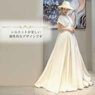 前撮り ドレス【着後レビュー特典】全2色!個性派レトロなパネルデザインドレス ウェディングドレス くる…