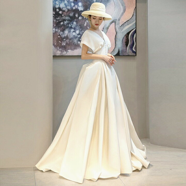 楽天市場】前撮り ドレス【着後レビュー特典】全2色!個性派レトロな  