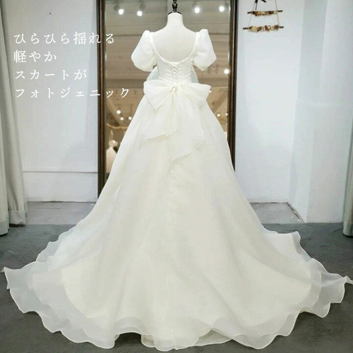 楽天市場】前撮り ドレス【着後レビュー特典】大きなバックリボンと 