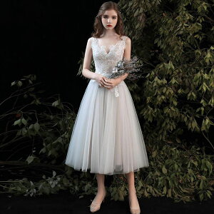 前撮り 後撮り モダン ドレス【着後レビュー特典】花レース ウェディングドレス Aラインドレス ミモレ丈 サイズオーダー 大きいサイズ ホワイト インポート ブライダル パーティ 花嫁衣装