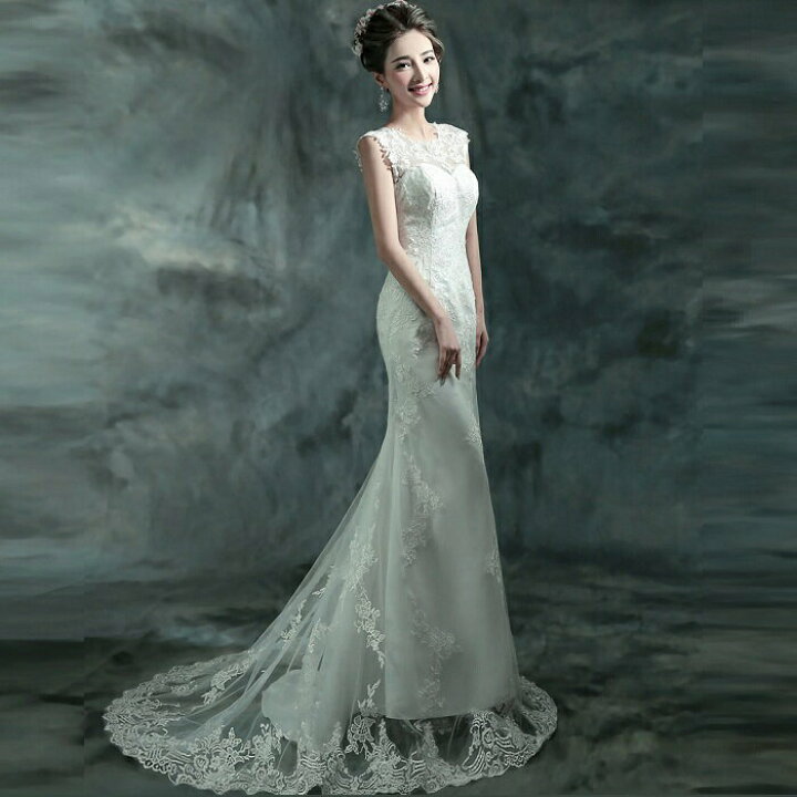 楽天市場】マーメイド ウェディングドレス【着後ﾚﾋﾞｭｰ特典】レースが  