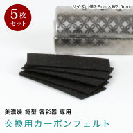 香炉 カーボンフェルト 耐火 交換用 横置き香炉 【ネコポス (メール便) 】美濃焼 筒型香彩器用 カーボン…