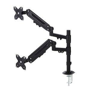 �G���R�� DPA-DSP01BK ���j�^�[�A�[�� �f���A�� 2��� ���J�j�J���X�v�����O�� �y ~40�C���` �ω׏d1~12kg VESA�K�i75×75/100×100 �Ή� �z �N�����v���O�����b�g�� �u���b�N �y����E�㕥�����ϕs��