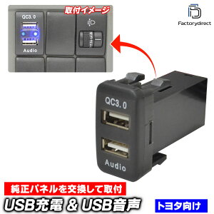 yszusb-to2-h (40mm) TOYOTA g^Ԍn USBʐM̓|[g & QC3.0 USB}[d|[g (Type-A USB2.0[q) 󂫃|[gLp ( XCb`pl XCb`z[Jo[ USB HDMI