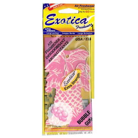 【期間限定 お試し価格】Exotica Freshener(エキゾチカフレッシュナー) ex-pt1-1102 バブルガム(10422) EXOTICA エキゾチカ ヤシの木型 エアフレッシュナー 芳香剤 吊り下げペーパータイプ(正規輸入品) (甘い 香り フレグランス 芳香剤 車 部屋 アメリカンな香り)