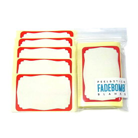 【単色50枚セット】 FADEBOMB-BORDER [No.2] Name Badge Label 名札ラベルシール 50枚セット/名札ラベル宛名シール【メール便OK】