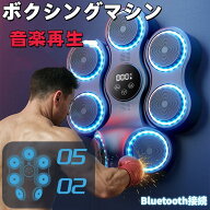 【2026新登場】ボクシングマシン 音楽再生 Bluetooth接続 6ターゲット発光 強度調整 LEDライト 壁掛け式 …