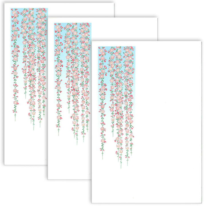 楽天市場 はがき ポストカード 絵葉書 桜 春 新作 花 和風 季節 枝垂れ桜 御所解もようはがき 枝垂櫻 Fpi 626 ３枚入り イラスト 葉書 和紙 挨拶状 お礼 御礼状 ハガキ 入学 新学期 新年度 転任 引っ越し 四季 出産 結婚 内祝い 退職 転勤 事務所移転はがき 福井朝日堂