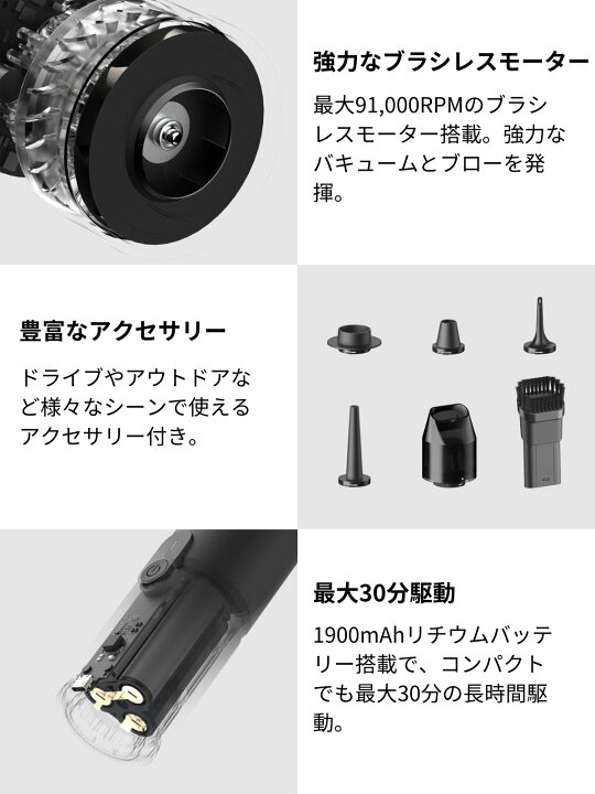 楽天市場】HOTO 4WAY小型エアクリーナー バキューム ブロー 一台二役 