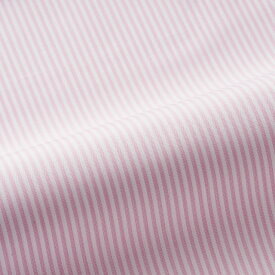 【送料無料】［国内縫製］トーマスメイソン(Thomas Mason)で作る オーダーメイド シャツ/ピンク-ストライプ ビジネス ドレスシャツ 婚活 モテシャツ オーダーシャツ 紳士 ギフト 5571 クールビズ