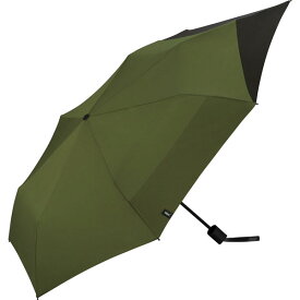 Wpc. [UX BACK PROTECT FOLD] カーキ×ブラック mini UVカット折りたたみ雨傘(男女兼用)