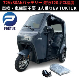 【9月入荷、予約】EVトゥクトゥク AONEW 航(KOU) 側車二輪 走行110km 時速58km/h 高出力 リチウムイオン 公道走行可能 屋根付き マイクロカー 超小型モビリティー 小型 ev 2 人 乗り 3人乗り TUKTUK 色：ダークグレー