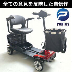 【7月初め入荷、予約】＜スマート＞電動シニアカート 走行18km シルバーカー シニアカー シルバーカー 車椅子 折り畳み 軽量 軽い コンパクト 小型 電動カート 充電 お年寄り 高齢者 介護 介助用 自走 式 歩行補助 電動車いす 電動車椅子 色レッド