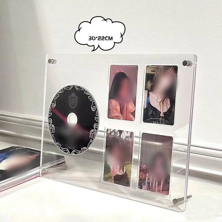 Crapyt アクリルアルバム CD フォトカード ディスプレイ CDホルダー 