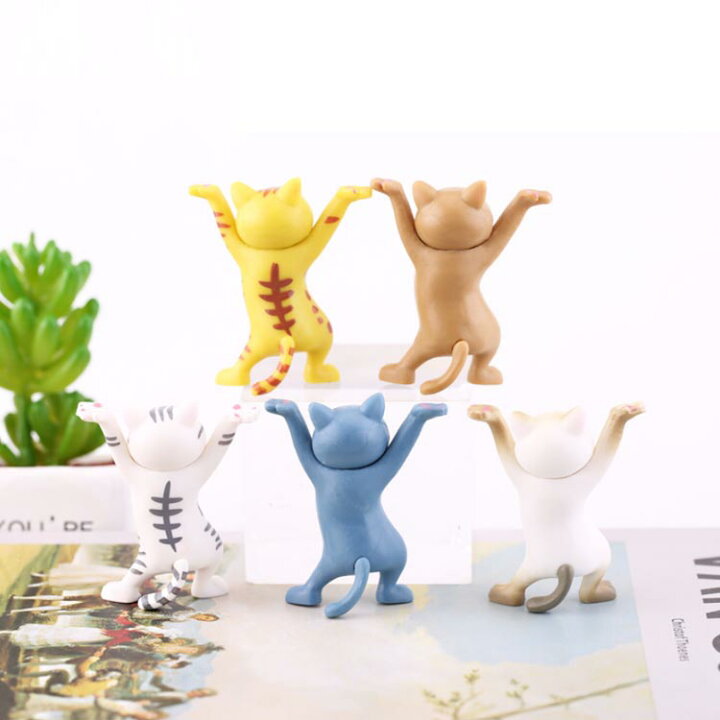 楽天市場】5点セット！猫 アクセサリースタンド ペン立て アクセサリー 