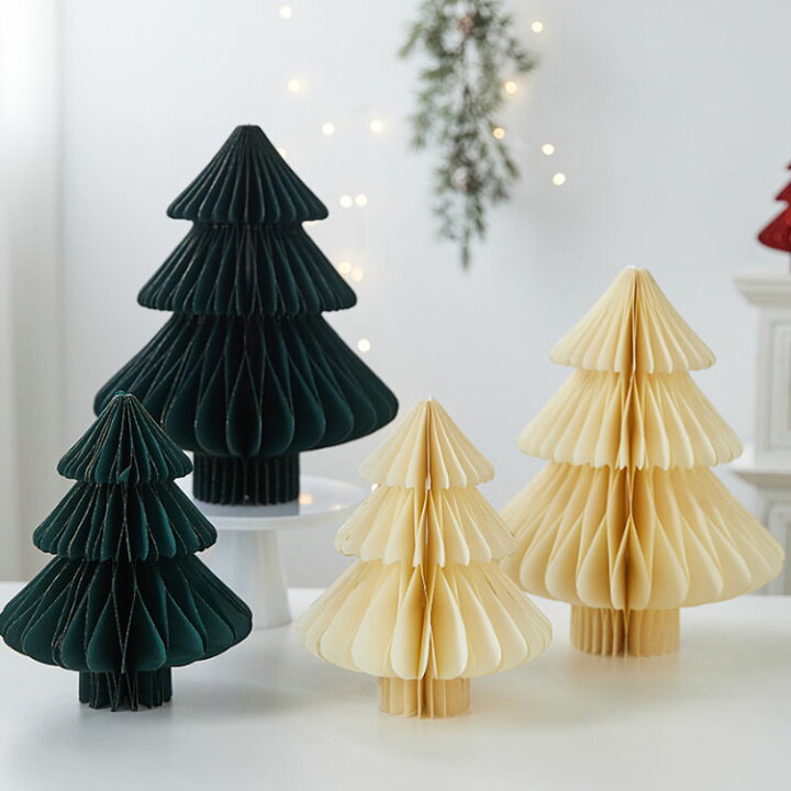 楽天市場】30cm おしゃれ ペーパー 折りたたみ クリスマスツリー 2個 