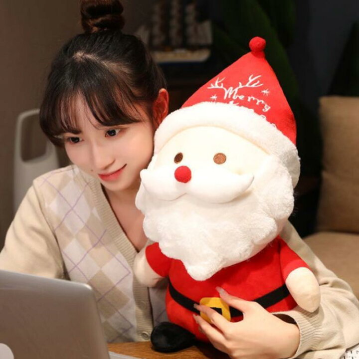 楽天市場】サンタクロース 置物 人形 ぬいぐるみ 45cm クリスマス 北欧 