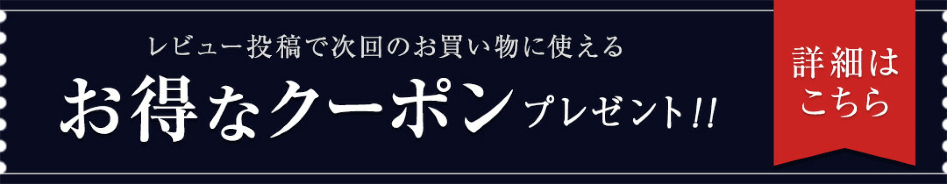 レビュー投稿でお得なクーポンプレゼント！