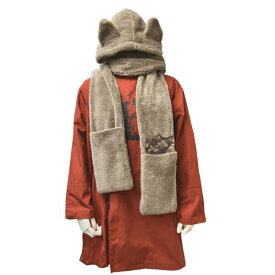 わちふぃーるど 猫耳フーディポケ付ボアマフ 猫は液体 [中国製]