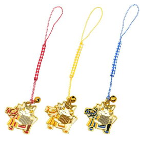 わちふぃーるど 干支午ダヤン根付（赤／黄／青） [中国製]