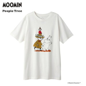 People Tree × Moomin �I�[�K�j�b�N�R�b�g�����j�Z�b�N�XT�V���c �u���ǂ�3�l�g�v (S�^M�^L) �G�R�z���C�g