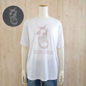 わちふぃーるど スムースドライTシャツ 靴猫（M・白【在庫限り】／L・白／L・スミ／F・スミ）[中国製]