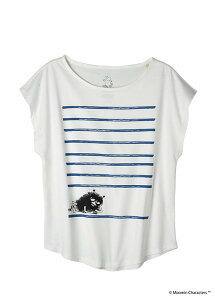 People tree×Moomin ���[�~�� �I�[�K�j�b�N�R�b�g���t�����`�X���[�uT�V���c�E�G�R�z���C�g�E�X�g���C�v���X�e�B���L�[ �iM�^L�j