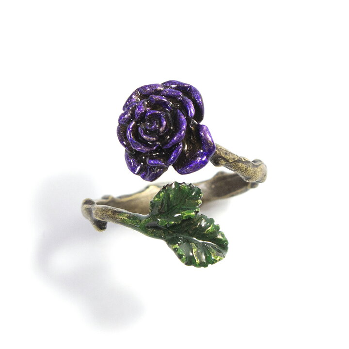 楽天市場 Palnart Poc パルナートポック 紫紺のバラ リング Purple Rose フリーサイズ アクセサリー 指輪 花 植物 パープル 紫 薔薇 ばら ローズ フェアリーチェｐｌｕｓ