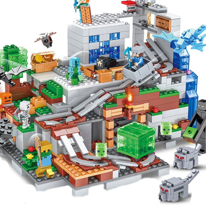 楽天市場】ブロック マインクラフトレゴ互換 マイクラレゴ互換 山の 