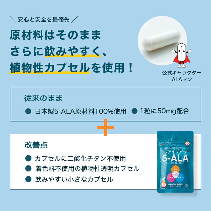 楽天市場】5ala サプリ サプリメント 5-ALA ファイブアラ 5アラ 旧 