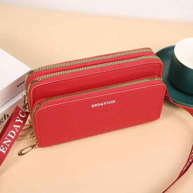 レディース 大容量 スマホポーチ 付き 長財布 三ジッパー ハンドバッグ ショルダーバッグ カードケース 日常使い 多機能 軽量 デザイン