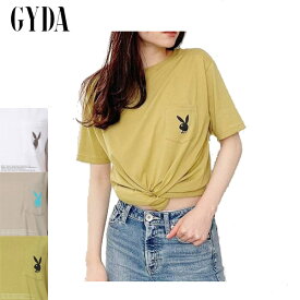 ジェイダ GYDA PLAYBOY CALIFORNIA BEACH BUNNY ポケットTシャツ コラボ ビッグシルエット ユニセックス カジュアル 人気 109 セクシー レディース ブランド