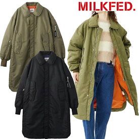 ミルクフェド MILKFED. MA-1 FLIGHT LONG JACKET アウター ジャケット ブルゾン ミリタリー ロング 通勤 通学 シンプル レディース ブランド 正規